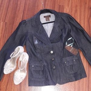 Jean blazer NWT